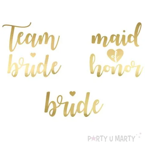 tatuaz wodny wieczor panienski team bride zloty partydeco 13 szt