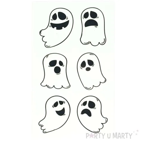 tatuaze swiecace w ciemnosci duchy halloween mix arpex 6 szt