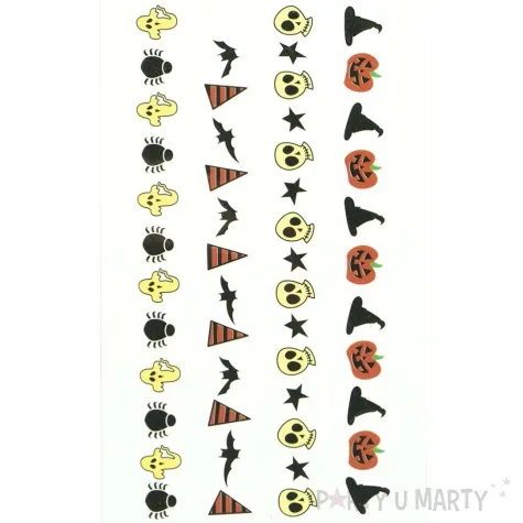 tatuaze swiecace w ciemnosci duszki i pajaki halloween mix arpex 48 szt