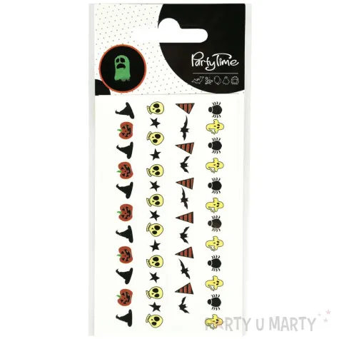 tatuaze swiecace w ciemnosci duszki i pajaki halloween mix arpex 48 szt