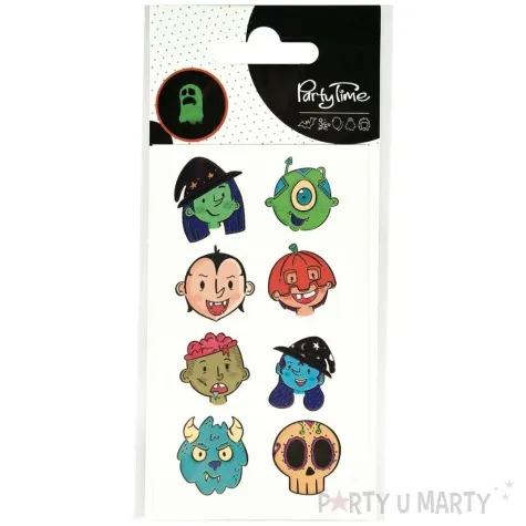 tatuaze swiecace w ciemnosci wiedzmy i potwory halloween mix arpex 8 szt