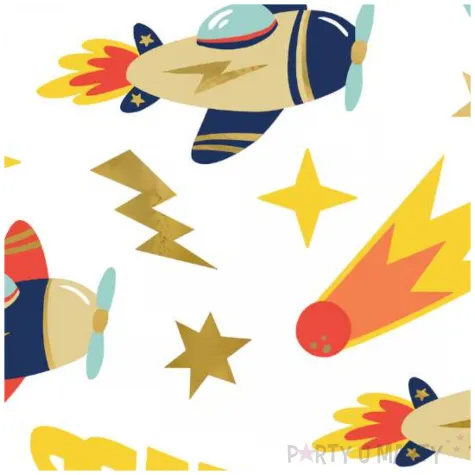 tatuaze zmywalne kosmiczne samoloty partydeco 11 szt