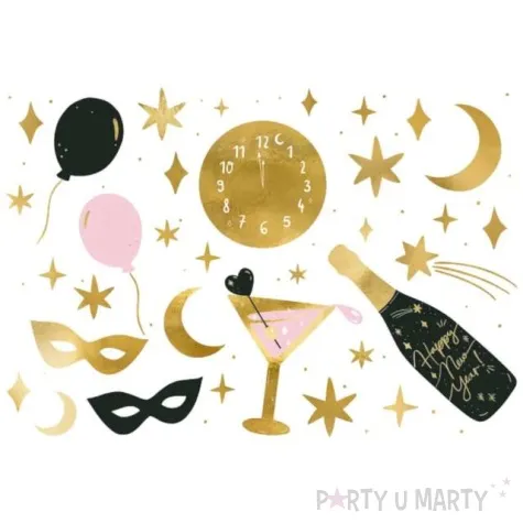 tatuaze zmywalne nowy rok partydeco 10 szt
