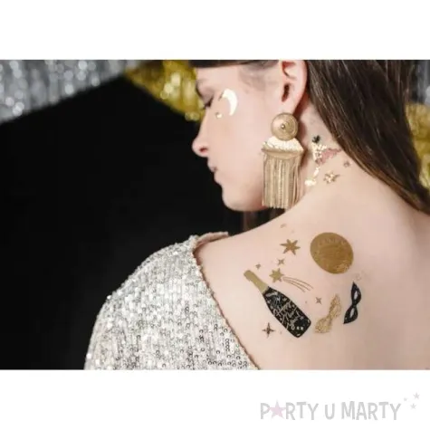 tatuaze zmywalne nowy rok partydeco 10 szt