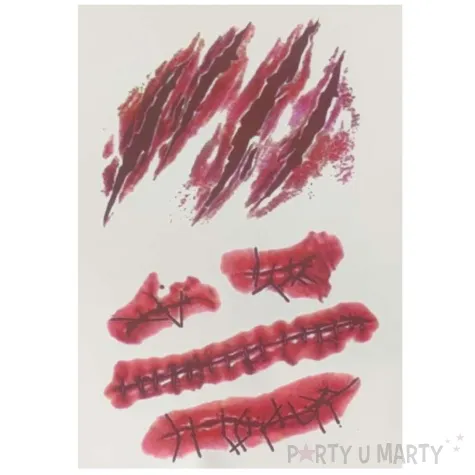 tatuaze zmywalne pazury i szwy halloween arpex 5 szt