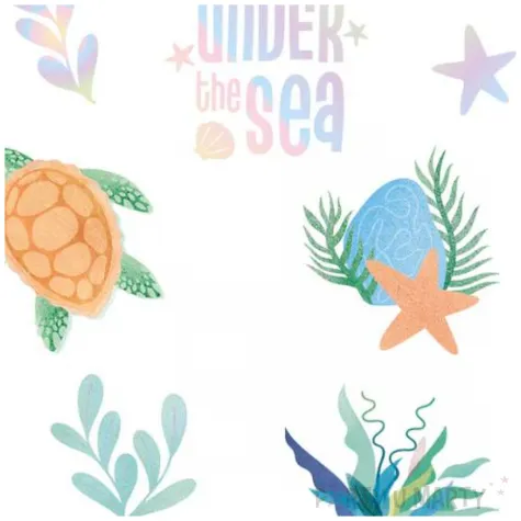 tatuaze zmywalne podwodne zwierzeta ocean partypal 21 szt