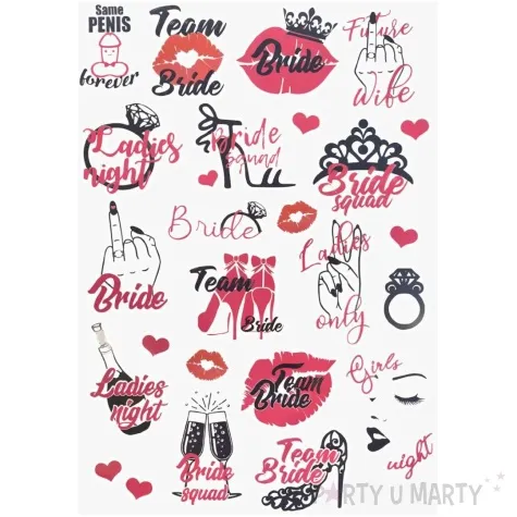 tatuaze zmywalne wieczor panienski giga zestaw mix propa ganda 23 szt