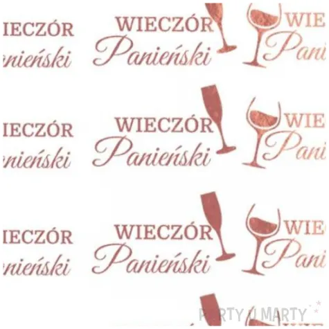 tatuaze zmywalne wieczor panienski rose gold partycollection 15 szt