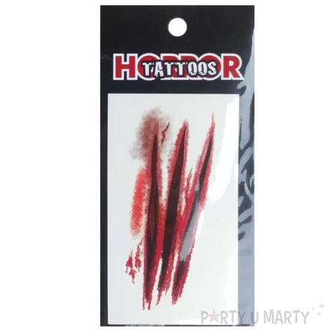 tatuaze zmywalne zakrwawione blizny ciete rany tropic