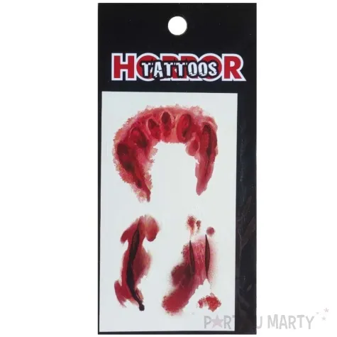 tatuaze zmywalne zakrwawione blizny kly tropic