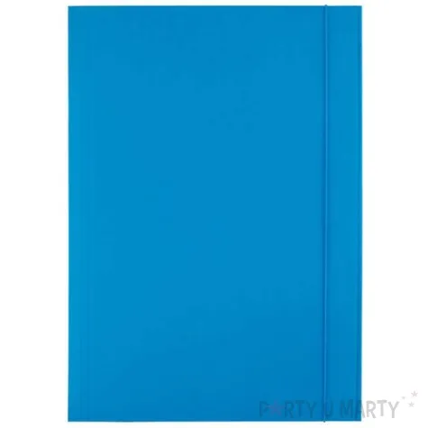 teczka a4 kartonowa z gumka niebieska d rect