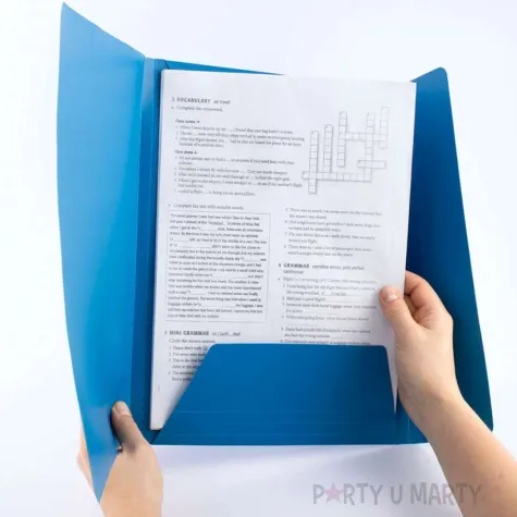 teczka a4 plastikowa z gumka niebieska d rect