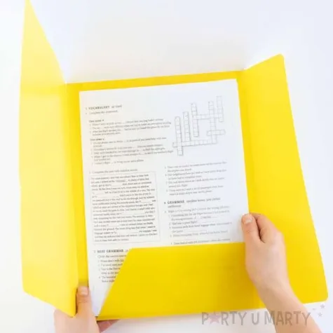 teczka a4 plastikowa z gumka zolta d rect