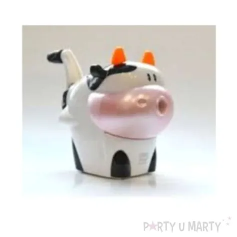 temperowka krowka z korbka bialo czarna deli