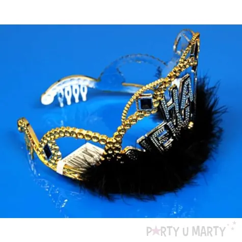 tiara happy new year czarna