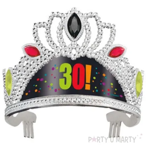 tiara urodziny 30 srebrna unique