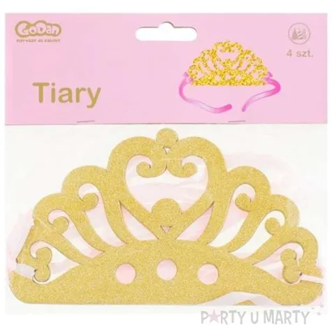 tiara zlota ksiezniczka 4 szt