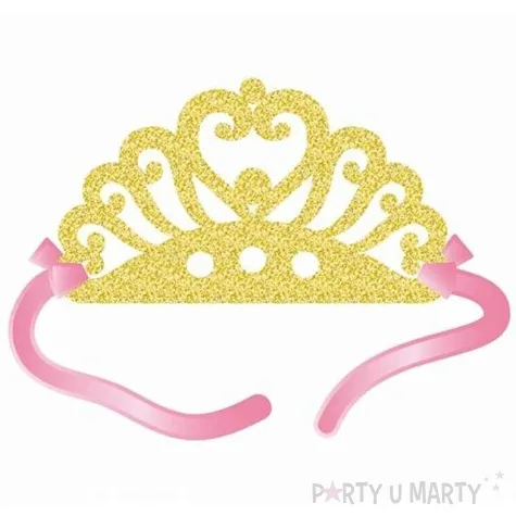 tiara zlota ksiezniczka 4 szt