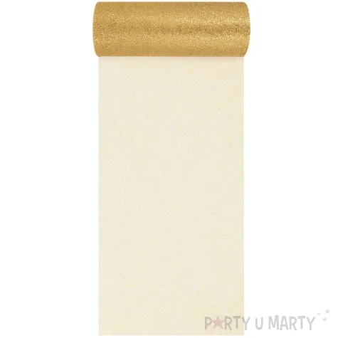 tiul brokatowy zloty partypal 0 15 x 9 m