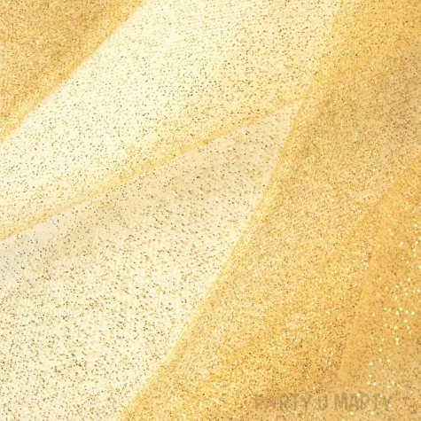 tiul brokatowy zloty partypal 0 3 x 9 m