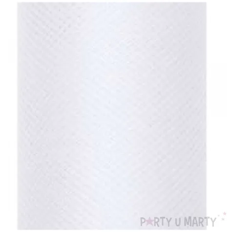 tiul gladki bialy partydeco 0 8 x 9 m