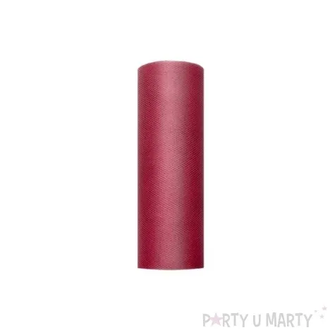 tiul gladki bordowy partydeco 0 15 x 9 m