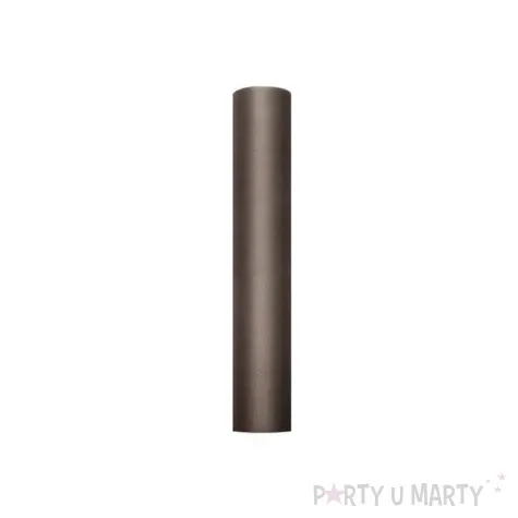 tiul gladki classic brazowy partydeco 0 30 x 9 m