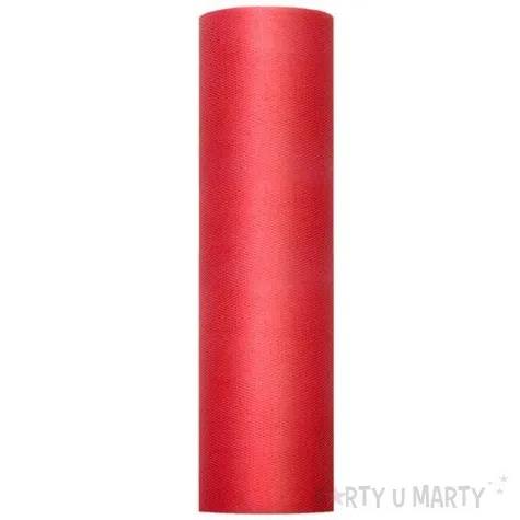 tiul gladki classic czerwony partydeco 0 3 x 50 m 1 szt