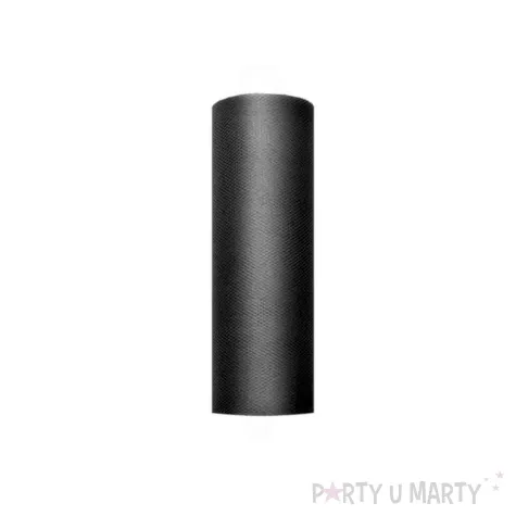 tiul gladki czarny partydeco 0 15 x 9 m