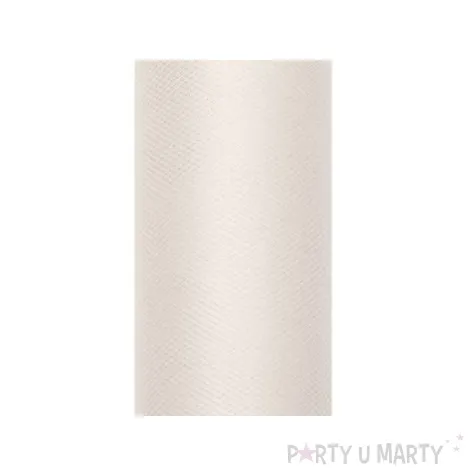 tiul gladki kremowy partydeco 0 15 x 9 m