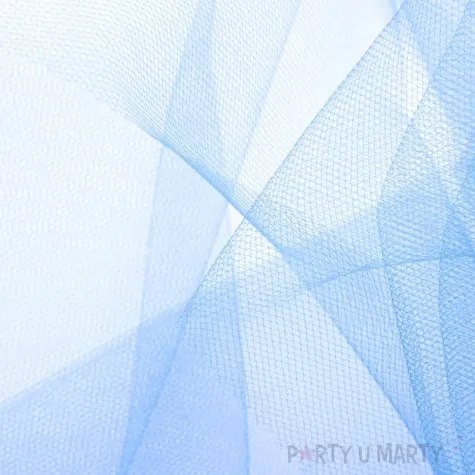 tiul gladki niebieski partypal 0 3 x 9 m