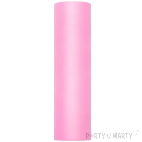 tiul gladki rozowy partydeco 0 3 x 50 m