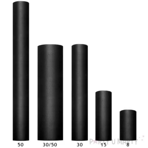 tiul gladki sztywny czarny partydeco 0 3 x 50 m