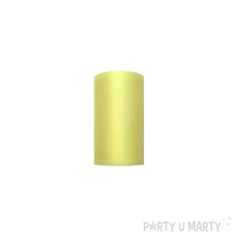 tiul gladki zolty jasny partydeco 0 08 x 20 m