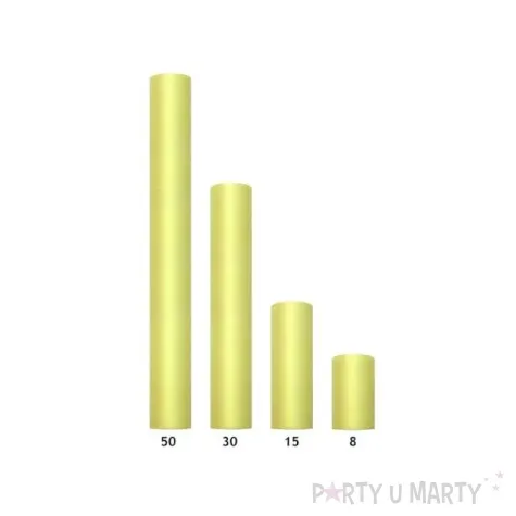 tiul gladki zolty jasny partydeco 0 08 x 20 m