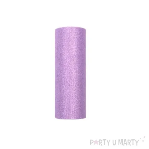 tiul z brokatem lawendowy partydeco 0 15 x 9 m