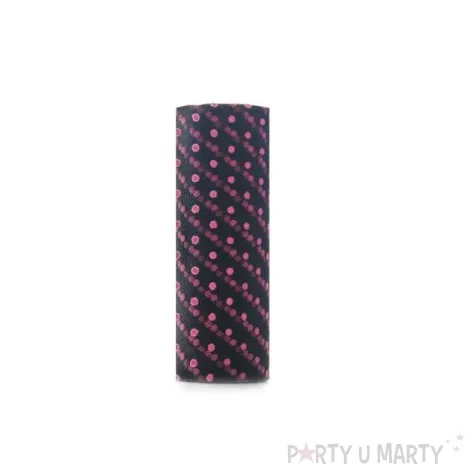 tiul z kropkami 15cm x 9m czarny 1 szt