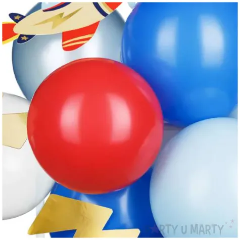 topper balonowy samolot blyskawica partydeco 29 cm