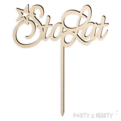 topper drewniany 100 sto lat 15x17 5 cm