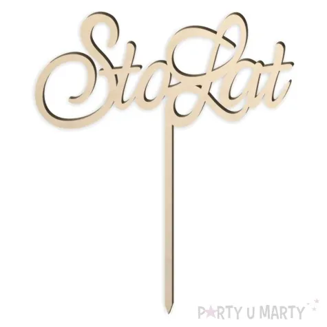 topper drewniany 100 sto lat classic 15x17 5 cm