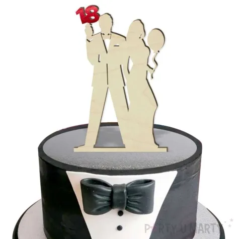 topper drewniany 70 urodziny gentelmana red holo 9 5 x 19 cm