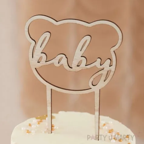 topper drewniany baby mis ginger ray 10x16 cm