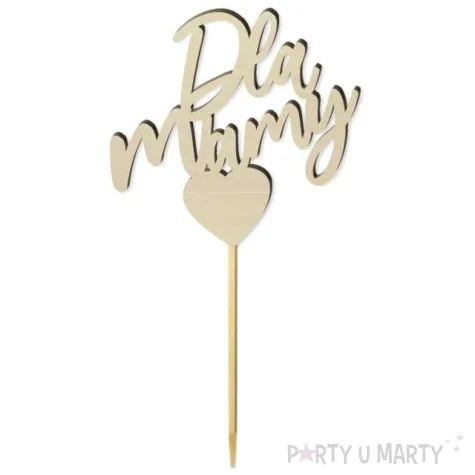 topper drewniany dla mamy 19 cm