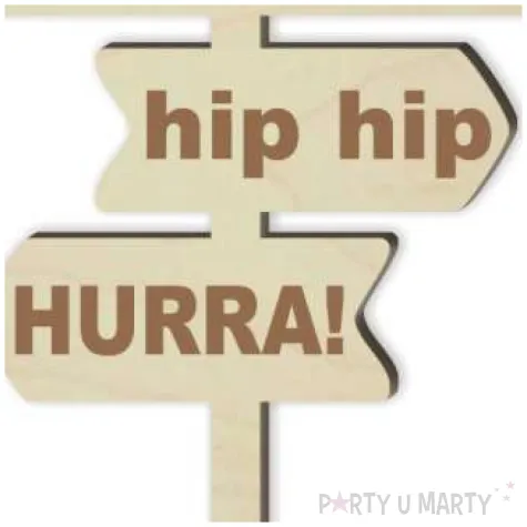 topper drewniany emerytura hip hip hurra 11 x 16 5 cm