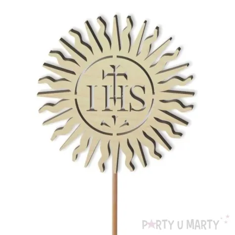 topper drewniany komunia sw ihs hostia 24 cm