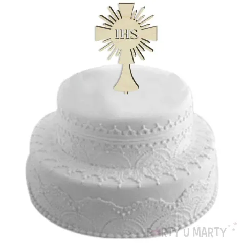 topper drewniany komunia sw kielich z hostia 17 5 cm