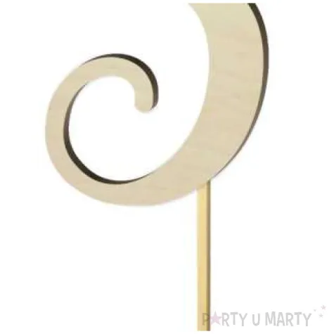 topper drewniany liczba 3 18 cm