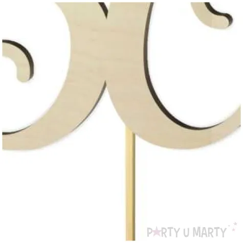 topper drewniany liczba 30 18 cm