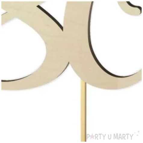 topper drewniany liczba 80 18 cm