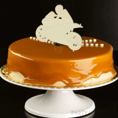 topper drewniany motocyklista 11x17 5 cm